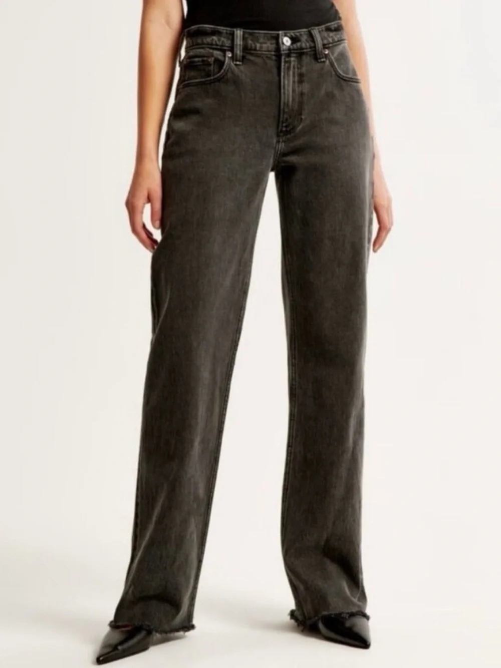 Abercrombie & Fitch The Baggy Low Rise Jeans 25 Long - Picture 2 of 9